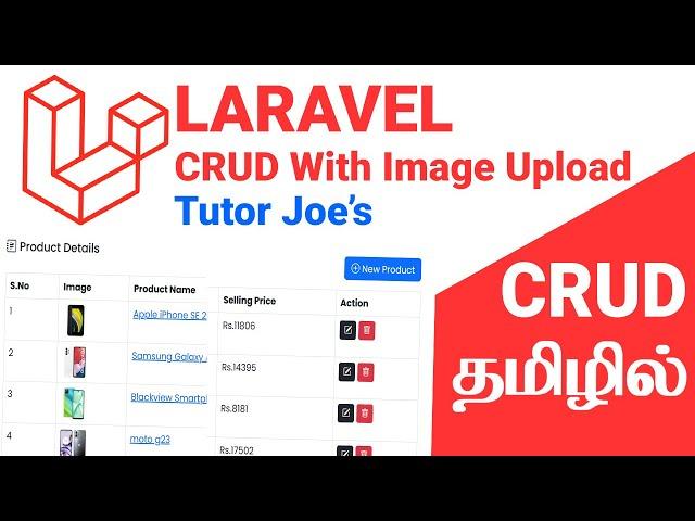 Mastering Laravel 10 Create, Read, Update, and Delete (CRUD) with Image Upload and Pagination |தமிழ்