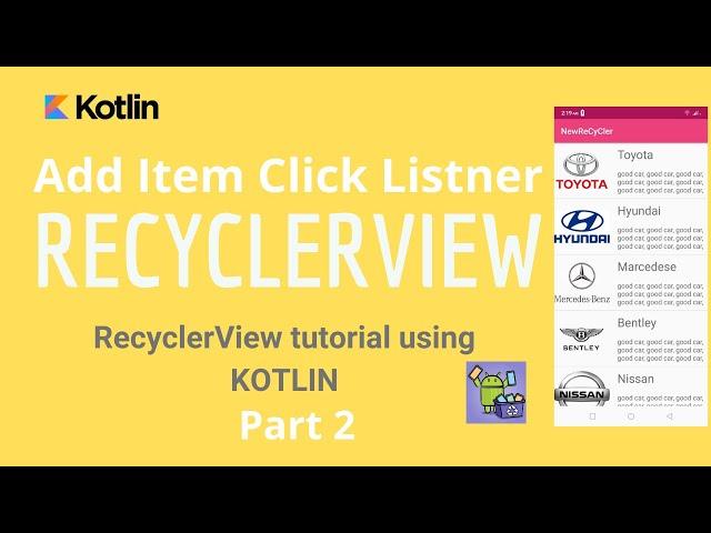 RecyclerView Click Listener Kotlin(best and easiest way)