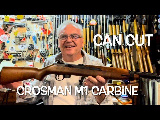 Crosman M1 Carbine Full Auto can cutting in the garage!