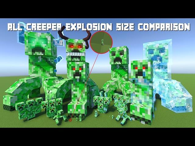 EVERY CREEPER EXPLOSION IN MINECRAFT | CREEPERZILLA TITAN