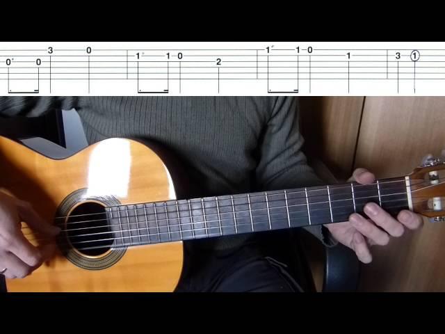 Happy Birthday to You - Easy Guitar melody tutorial + TAB Guitar lesson