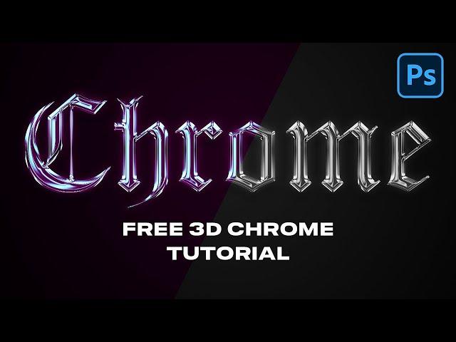 How to 3D Chrome Text Effect in Photoshop [FREE PSD] Beginner friendly