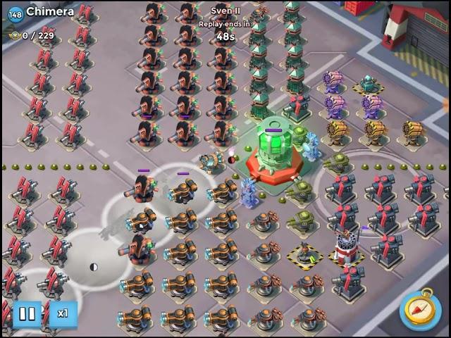 Nice and easy Chimera (229) Solo with AZ and Bullit taking the direct path - Boom Beach