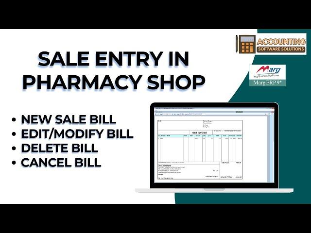 Sale Voucher Entry in Marg ERP Software | Medical Retail, Pharmacy Shop, Pharma ERP in Hindi