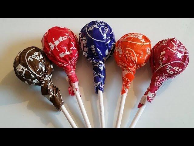 Yummy Tootsie Roll Lollipops Party in My Tummy / Learn the colors with Lollipops