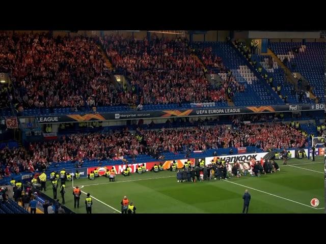 Slavia Prague fans at Stamford Bridge