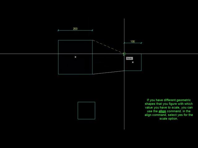 Autocad tip   scale objects with the  align command