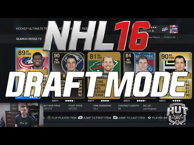 NHL 16 HUT - CRAZY DRAFT MODE WAGER VS MANOFTHERITT!