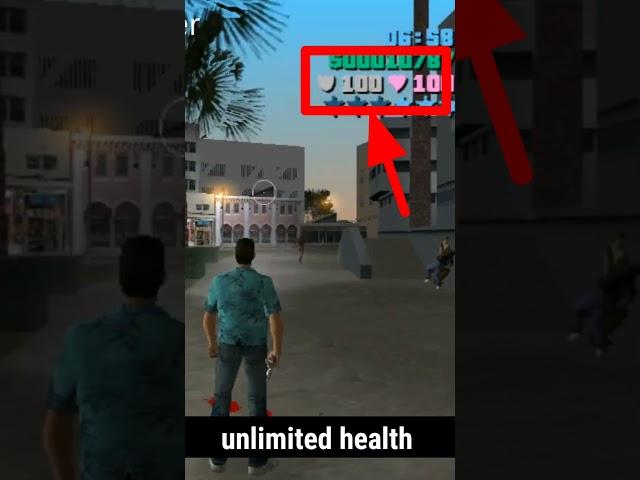 Gta vice city unlimited health cheat code                                      #gtavc #trendingreels