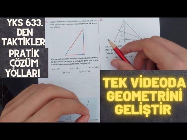 Ustasından Geometri Deneme Çözümü ! / Taktiklerle Çözmeyi Öğren ! / #tyt #yks