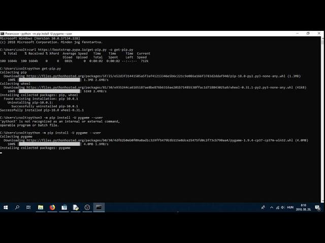 Python Programozás Oktatás: Pygame telepítése