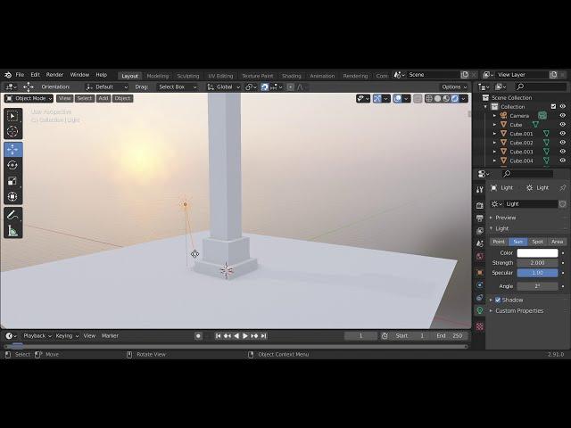 Ep 14: How to change the light properties in Blender 2 91