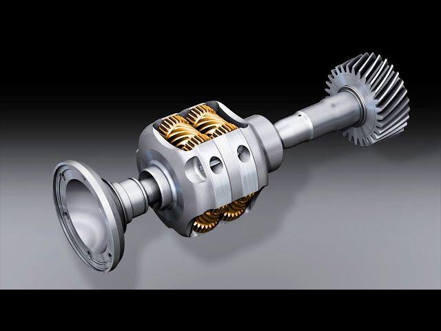 Audi Torsen differential - technical animation