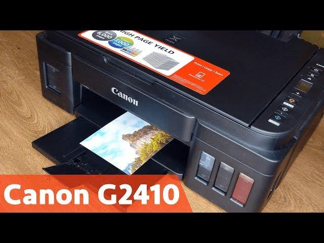 Обзор Canon PIXMA G2410 | Заправка, подключение и тестирование МФУ