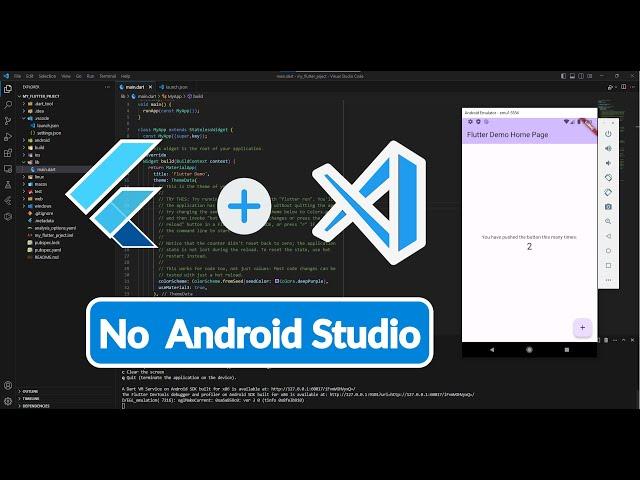 Flutter with Vscode setup | No Android Studio