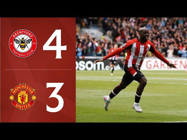 Wissa + Schade score in THRILLER  |  Brentford 4-3 Manchester United | Premier League Highlights