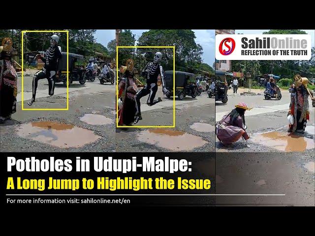 Yama and Chitragupt Take on Udupi-Malpe Potholes in a Creative Protest