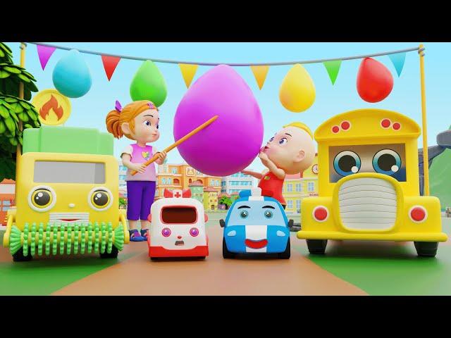 Wheels on the Bus 2, Baby Shark Song | Balloons Transform into Cars | Nursery Rhymes & Kids Songs