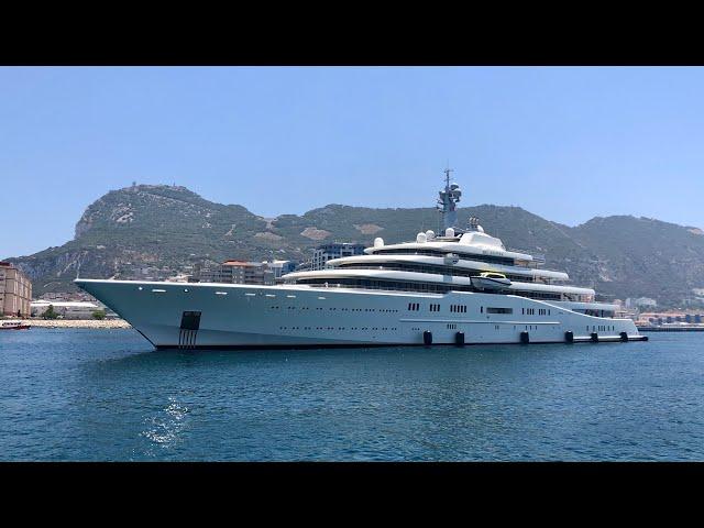 Roman Abramovich $1.2 Billion 163m Mega Yacht ECLIPSE in Gibraltar