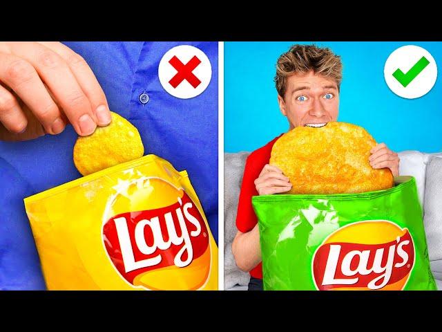 Most Shocking DIY Food Hacks To Prank Your Friends! 1000+ Satisfying Mini vs Giant Art Challenges