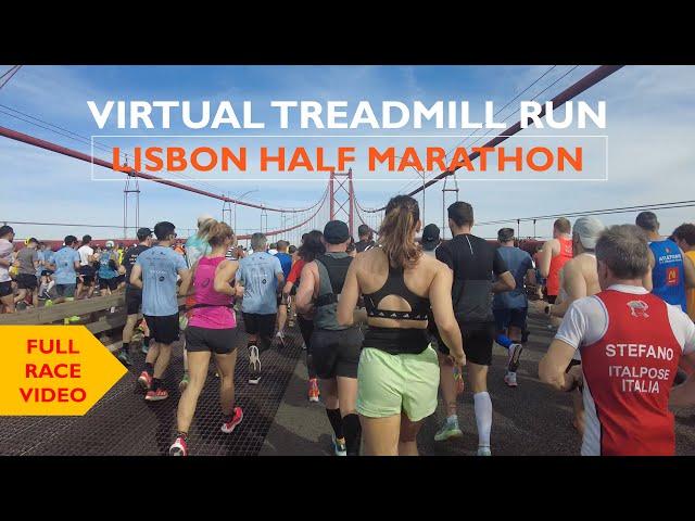 Lisbon Half Marathon 2024 Full Race Course View for Virtual Runs