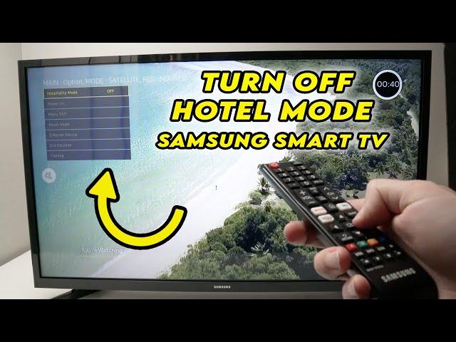 How to Turn OFF Hotel Mode Samsung Smart TV (Hospitality Mode)