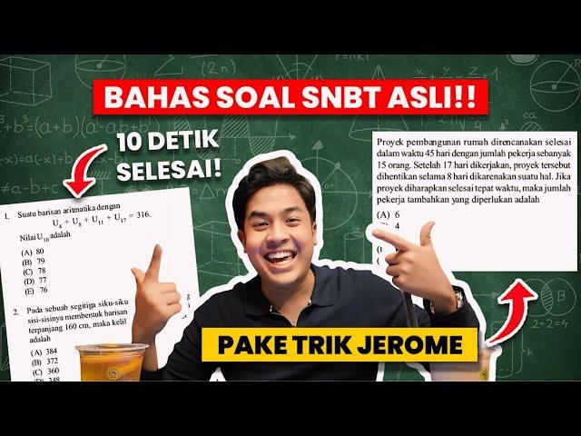 BAHAS & TRIK 15 SOAL ASLI SNBT PENGETAHUAN KUANTITATIF! | JEROME POLIN