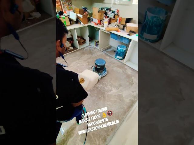 Italian marble floor cleaning #chemical #mirrorpolishing #polishing #sksc #marblescience