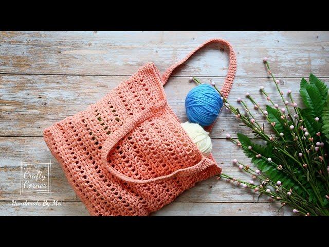 Crochet Tote Bag, Quick And Easy Pattern