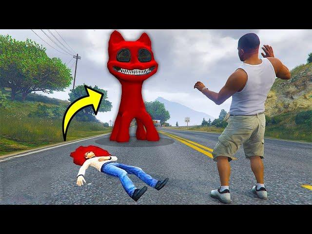 НАШЁЛ КРАСНЫЙ МУЛЬТЯШНЫЙ КОТ в ГТА 5 МОДЫ! RED CARTOON CAT ОБЗОР МОДА в GTA 5 ВИДЕО