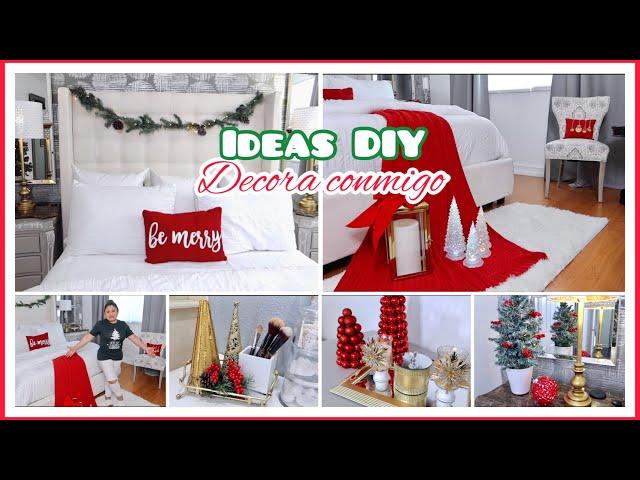 DECORACION NAVIDEÑAS DE MI HABITACION SIN GASTAR TANTO DINERO // IDEAS Y DIYs  #decoraconmigo