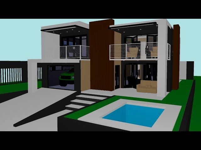 Floor Plan Creator || 4 Bedroom Modern Double Storey House