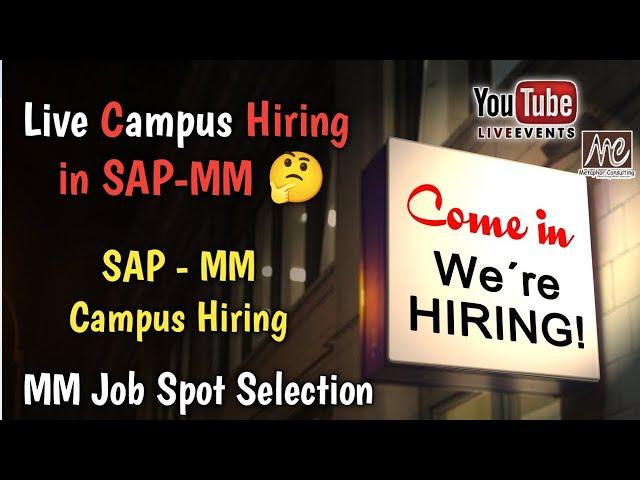 Live Campus Hiring | sap off campus drive 2024 | sap mm campus interview | SAP MM Live campus hire