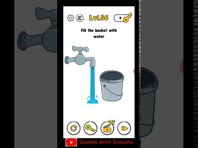 Trick Me Level 56 Fill the bucket with water walkthrough