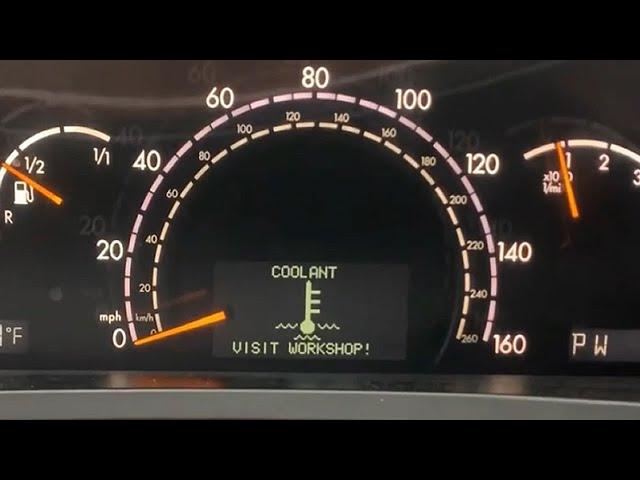 MERCEDES COOLANT VISIT WORKSHOP WARNING LIGHT #coolant #mercedes #fan #diagnosis #overheating