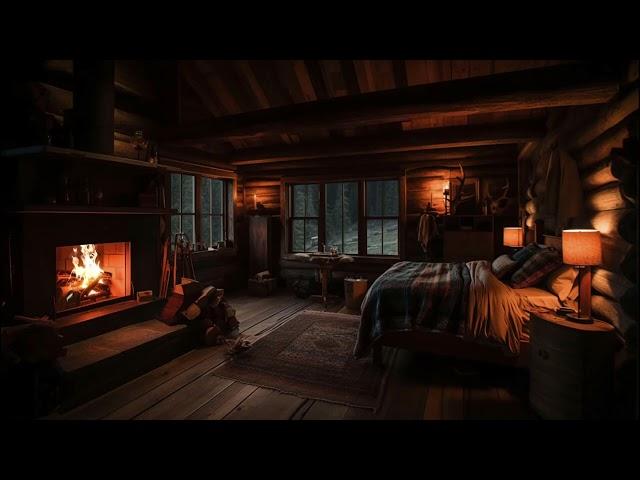 Cozy Bedroom Fireplace Ambience | ASMR Crackling Sounds | NO ADS!