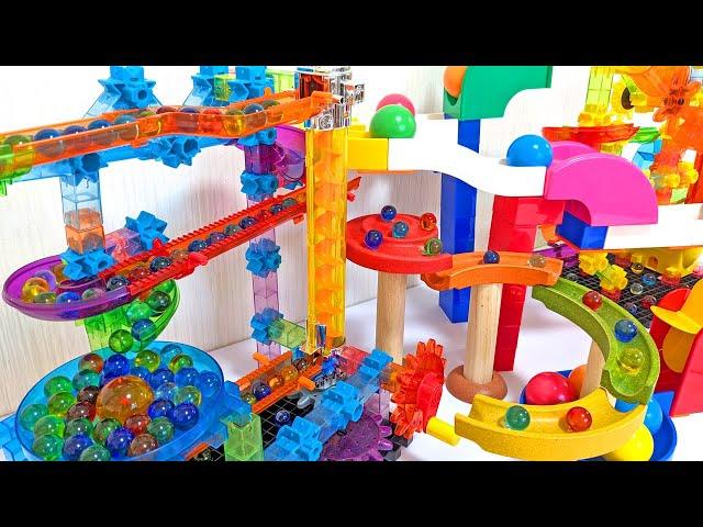 Marble run race   Summary video of over 10 types of Colorful marble .Compilation  long video !