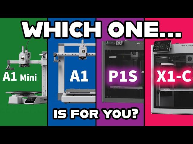 Bambu Lab 3D Printer Comparison Deep Dive | A1 Mini, A1, P1S, X1-C