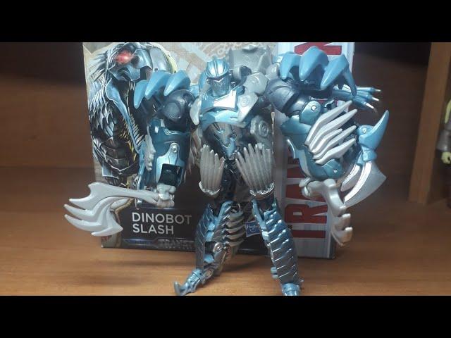 Transformers movie dinobot Slash Premier edition Hasbro review(обзор)