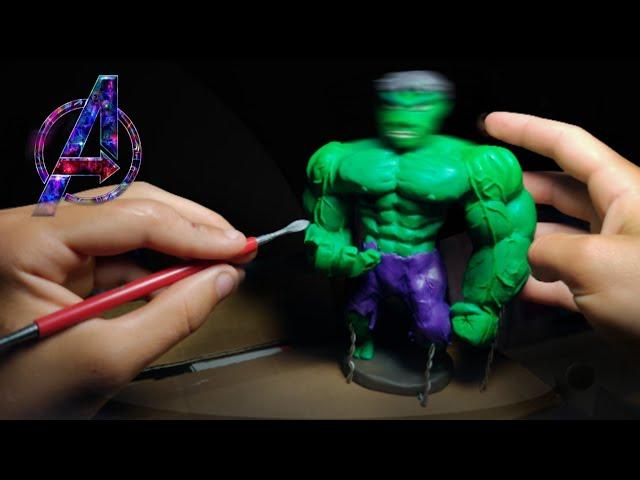 Как слепить Халка и пластилина? ЛЕПКА ХАЛК МАРВЕЛ ClayHobby №78