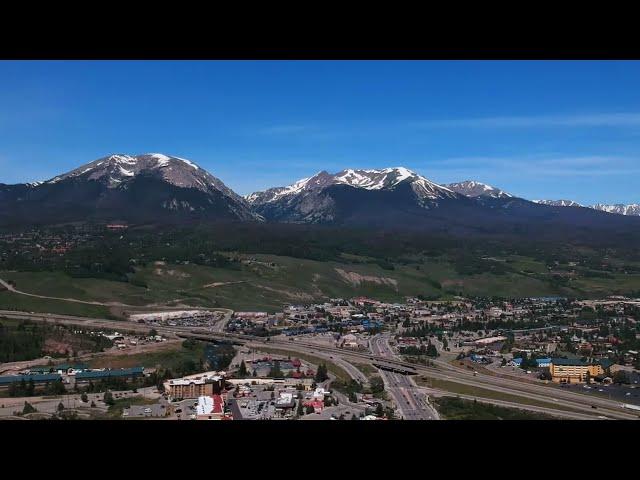 Dillon, Colorado with view of the mountains and the city