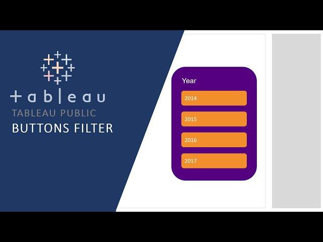 Tableau Tutorial: Create Custom Buttons Filter (like Excel Slicer) in Tableau