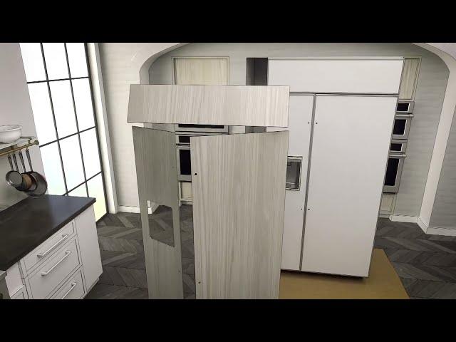 Monogram Side-by-Side Refrigerator Standard Panel Installation