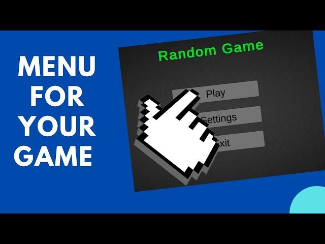 Create MAIN MENU For Your Game QUICKLY in Unity