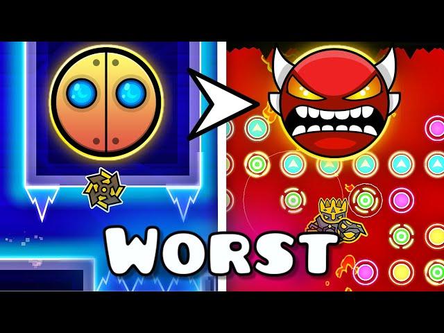 Geometry Dash WORST Level For Each Difficulty