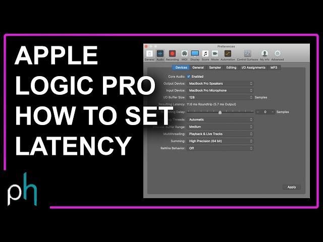 HOW TO SET LATENCY - APPLE LOGIC PRO X | NO TALK | Pettinhouse.com