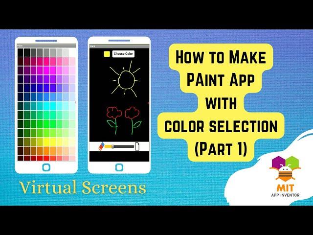 Paint in MIT App Inventor | MIT App inventor Drawing App (Part 1) | Color Picker MIT App Inventor