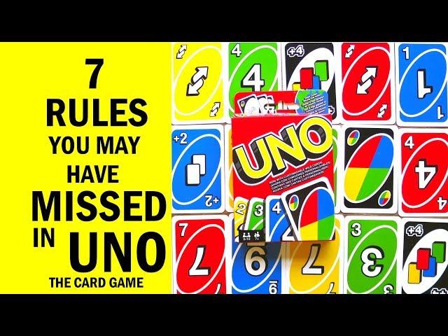 7 Rules You May Have Missed In UNO The Card Game - How To Play Correctly