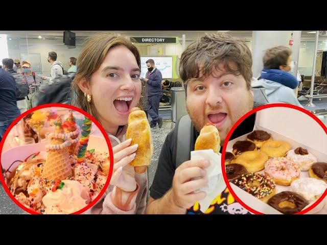 MIAMI AIRPORT MUKBANG WITH NATALIE AND JONAH!!