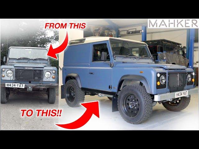 From this... to this! Restoring an old Land Rover Defender 90 | MAHKER EP037